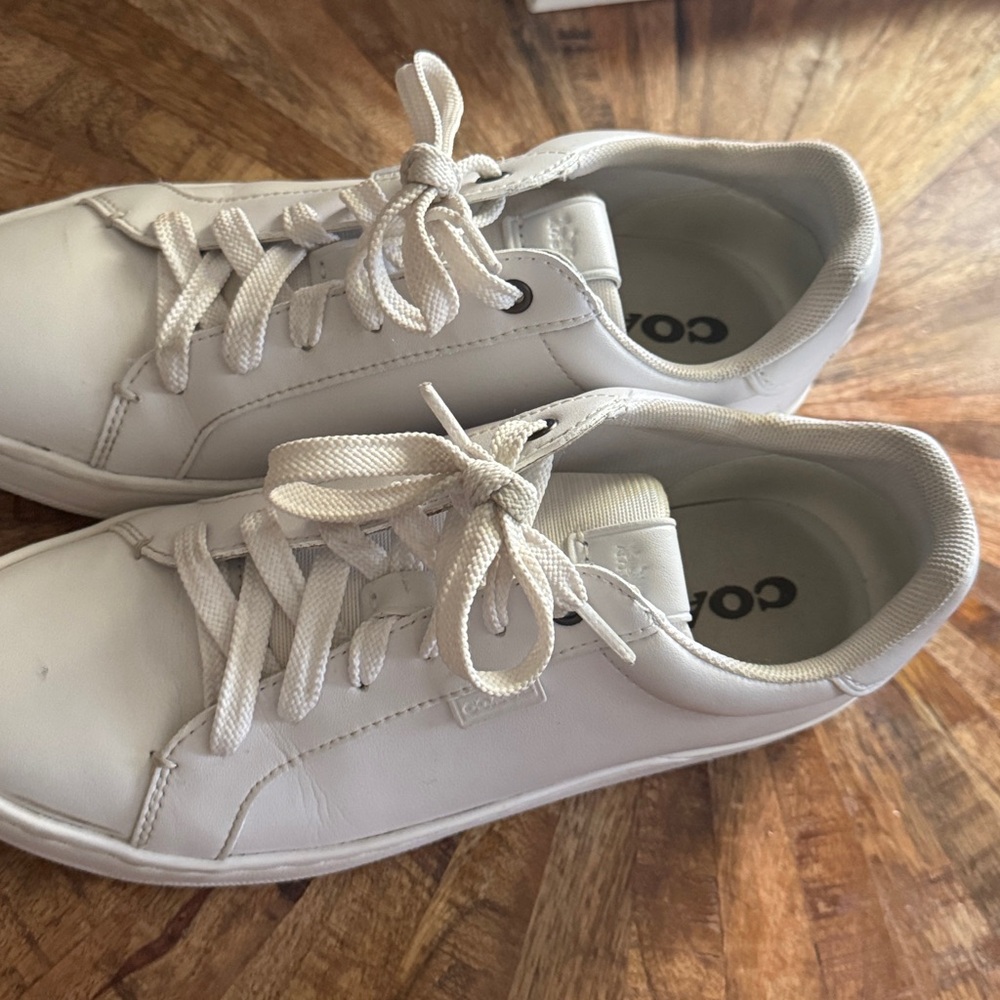Coach Lowline leather Low Top Sneakers in optic White Size 7B - Picture 4 of 8